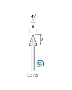Diamond Plated Points #120 φ6×8×φ3.0 ∠45°