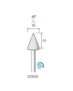 Diamond Plated Points #120 φ10×13×φ3.0 ∠45°