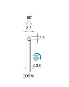 Diamond Plated Points #120 φ3.1×2.5×φ3.0 ∠60°