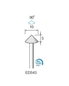 Diamond Plated Points #120 φ10×5×φ3.0 ∠90°