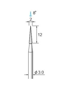 Diamond Plated Points  #140 φ2×12×φ3.0 8°