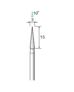 Diamond Plated Points #140 φ3×15×φ3.0 10°