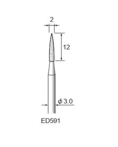 Diamond Plated Points #140 φ2×12×φ3.0