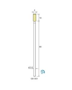 Long Shaft Grinding Stone Yellow WA #120 φ4×10×φ3.0