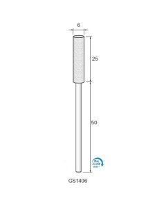 Long Shaft Grinding Stone White WA #100 φ6×25×φ3.0