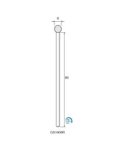 Long Shaft Grinding Stone White WA #100 φ6×φ3.0