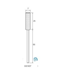 Long Shaft Grinding Stone White WA #100 φ7×25×φ3.0