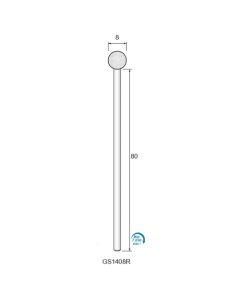 Long Shaft Grinding Stone White WA #100 φ8×φ3.0