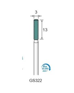 Grinding Stone GC #100 φ3×13×φ3.0