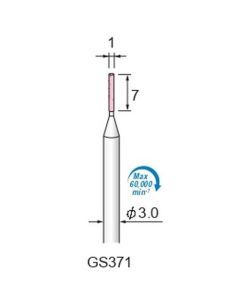 Grinding Stone PA #220 φ1×7×φ3.0