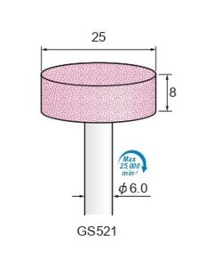 Grinding Stone PA #60 φ25×8×φ6.0