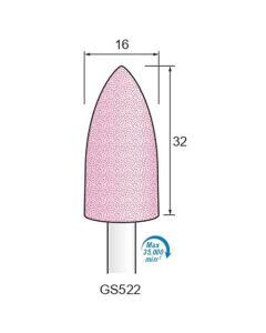 Grinding Stone PA #60 φ16×32×φ6.0