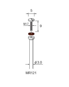 M1.7 Stainless Mandrel φ5×9L φ3.0 Shank