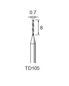 Carbide Twist Drill φ0.7×8×φ3.0