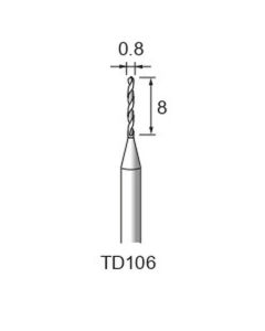 Carbide Twist Drill φ0.8×8×φ3.0
