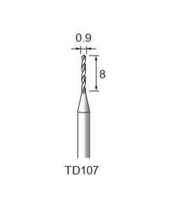Carbide Twist Drill φ0.9×8×φ3.0