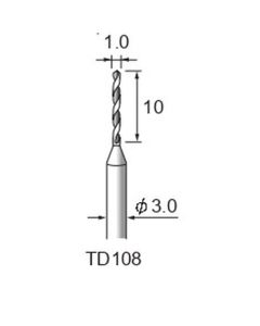 Carbide Twist Drill φ1.0×10×φ3.0