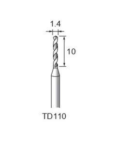 Carbide Twist Drill φ1.4×10×φ3.0