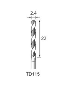 Carbide Twist Drill φ2.4×22×φ3.0