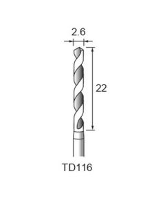 Carbide Twist Drill φ2.6×22×φ3.0