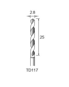 Carbide Twist Drill φ2.8×25×φ3.0