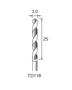 Carbide Twist Drill φ3.0×25×φ3.0