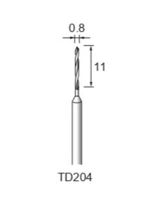 High-speed Steel Twist Drill φ0.8×11×φ2.34
