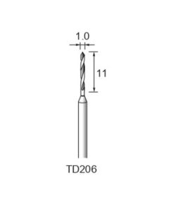High-speed Steel Twist Drill φ1.0×11×φ2.34