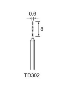 Steel Twist Drill φ0.6×8×φ2.34