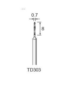 Steel Twist Drill φ0.7×8×φ2.34