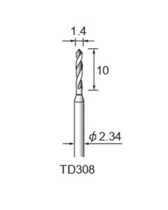 Steel Twist Drill φ1.4×8×φ2.34