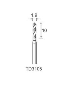 Steel Twist Drill φ1.9×8×φ2.34