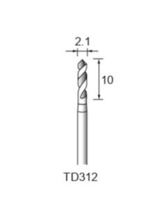 Steel Twist Drill φ2.1×8×φ2.34