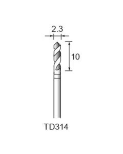 Steel Twist Drill φ2.3×8×φ2.34