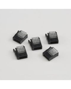 Input Connector (4 pins) 5pcs (Body: black / Cover: gray)