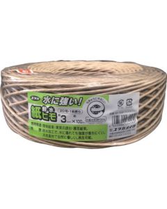 เชือกกระดาษกันน้ำ 3mm x 100M สีคราฟท์