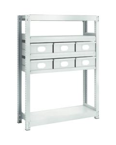 M2 type Medium/Light-Duty Shelving c/w Steel Drawer