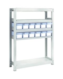 M2 type Medium/Light-Duty Shelving c/w Plastic Drawer