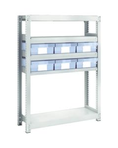 M2 type Medium/Light-Duty Shelving c/w Plastic Drawer