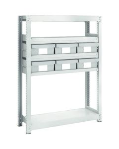 M2 type Medium/Light-Duty Shelving c/w Plastic Drawer