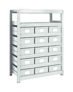 M2 type Medium/Light-Duty Shelving c/w Steel Drawer
