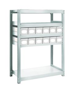 M2 type Medium/Light-Duty Shelving c/w Steel Drawer