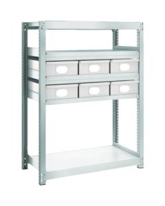 M2 type Medium/Light-Duty Shelving c/w Steel Drawer