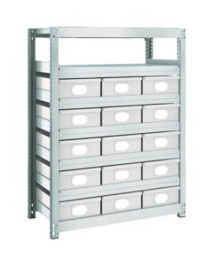 M2 type Medium/Light-Duty Shelving c/w Steel Drawer