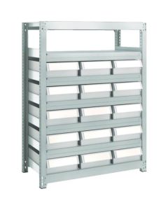 M2 type Medium/Light-Duty Shelving c/w Plastic Drawer
