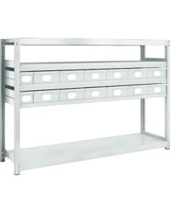 M2 type Medium/Light-Duty Shelving c/w Steel Drawer