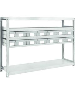 M2 type Medium/Light-Duty Shelving c/w Plastic Drawer