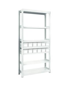 M2 type Medium/Light-Duty Shelving c/w Steel Drawer