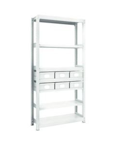 M2 type Medium/Light-Duty Shelving c/w Steel Drawer