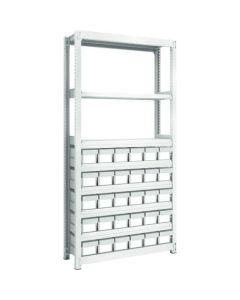 M2 type Medium/Light-Duty Shelving c/w Plastic Drawer